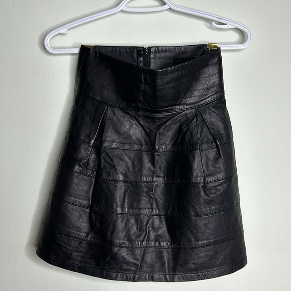 Philipp Plein Leather Mini Skirt - Picture 3 of 12